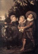 Three Children with a Goat Cart